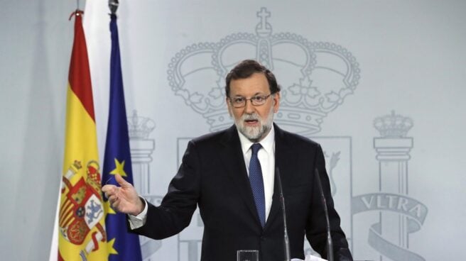 Mariano Rajoy, tras el Consejo de Ministros que ha aprobado la activación del artículo 155 en Cataluña.