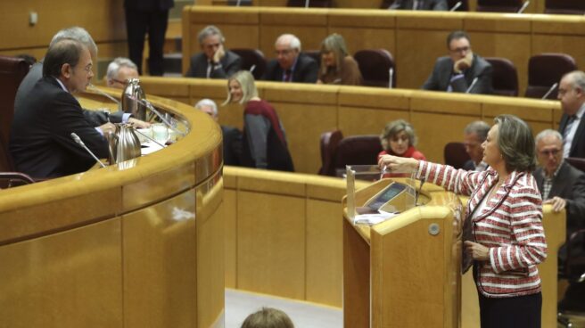 Luisa Fernanda Rudi vota durante la sesión del Senado. Luisa Fernanda Rudi vota durante la sesión del Senado.