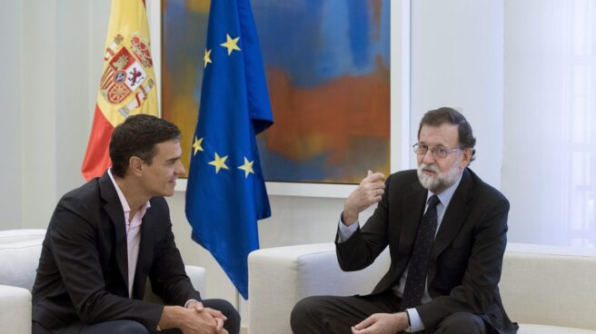Referéndum Cataluña 1-O. Reunión de Pedro Sánchez y Mariano Rajoy, en la Moncloa. Pedro Sánchez y Mariano Rajoy, en la Moncloa.
