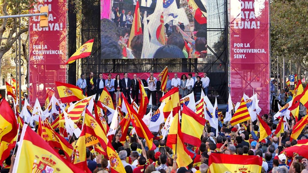 Manifestación en Barcelona contra la independencia