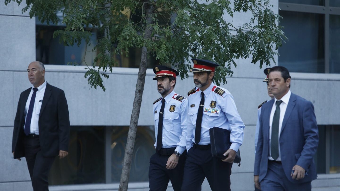 El mayor de los Mossos, Josep Lluís Trapero, a su llegada a la Audiencia Nacional, donde declarará por un posible delito de sedición.