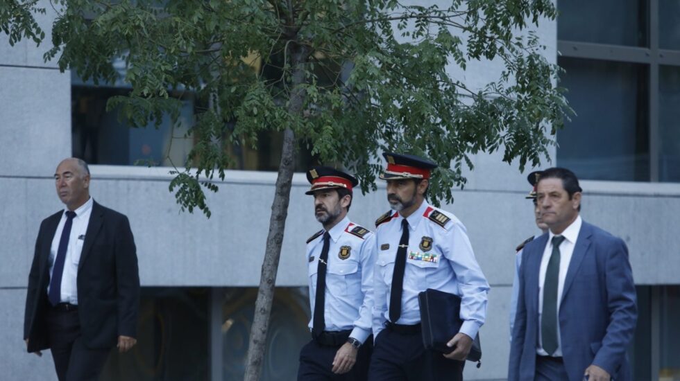 El mayor de los Mossos, Josep Lluís Trapero, a su llegada a la Audiencia Nacional, donde declarará por un posible delito de sedición.