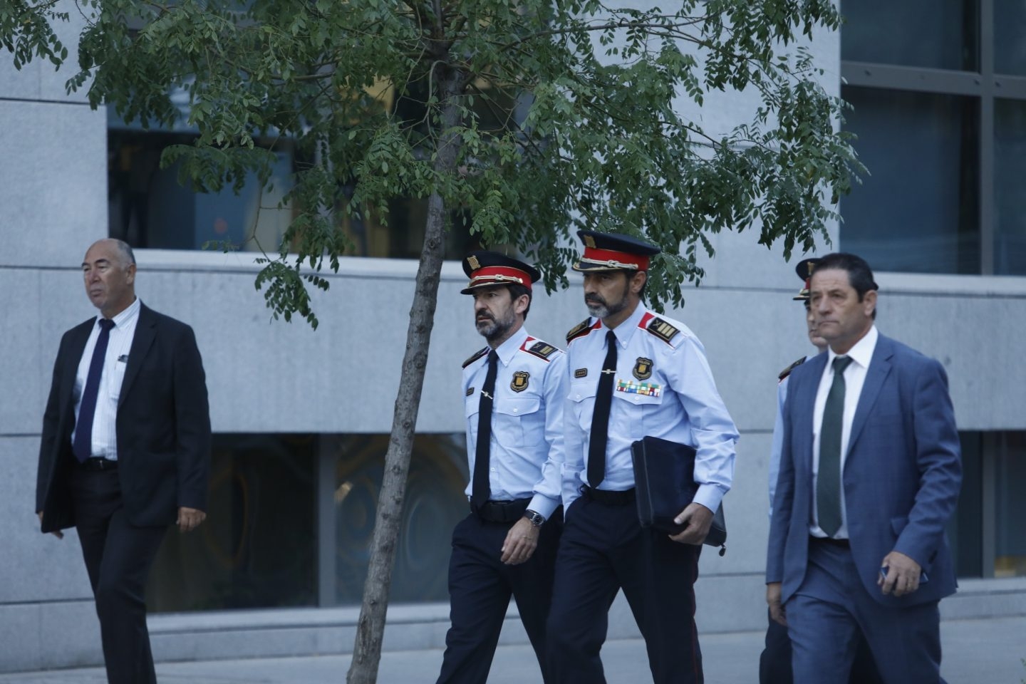 El mayor de los Mossos, Josep Lluís Trapero, a su llegada a la Audiencia Nacional, donde declarará por un posible delito de sedición.