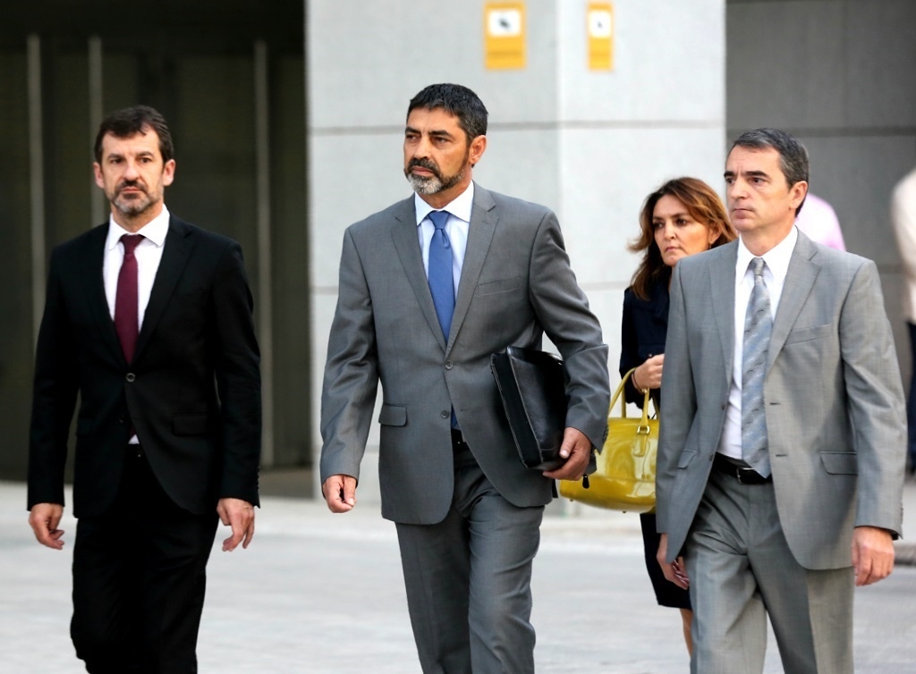El mayor de los Mossos, Josep Lluís Trapero, acude a declarar este lunes a la Audiencia Nacional.
