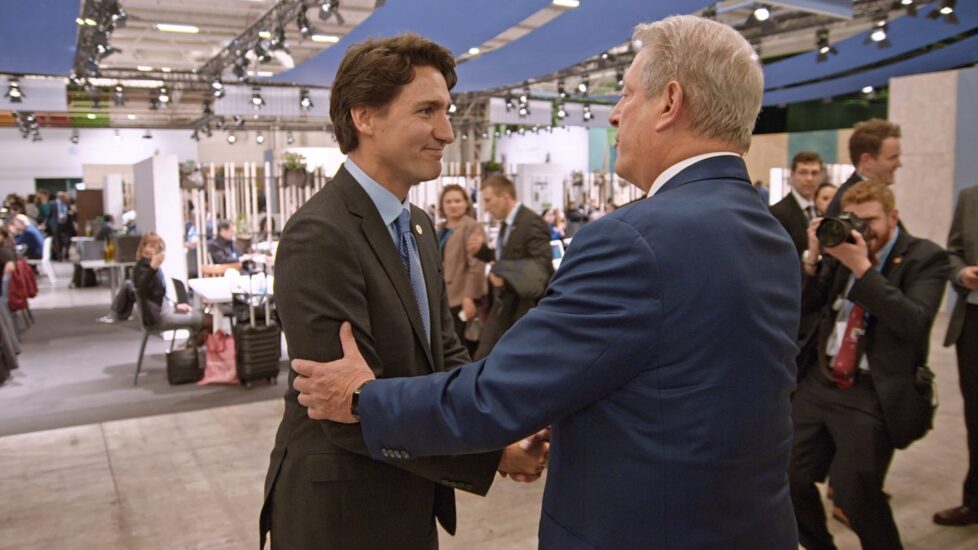 Al Gore y Justin Trudeau, Primer Ministro de Canadá.
