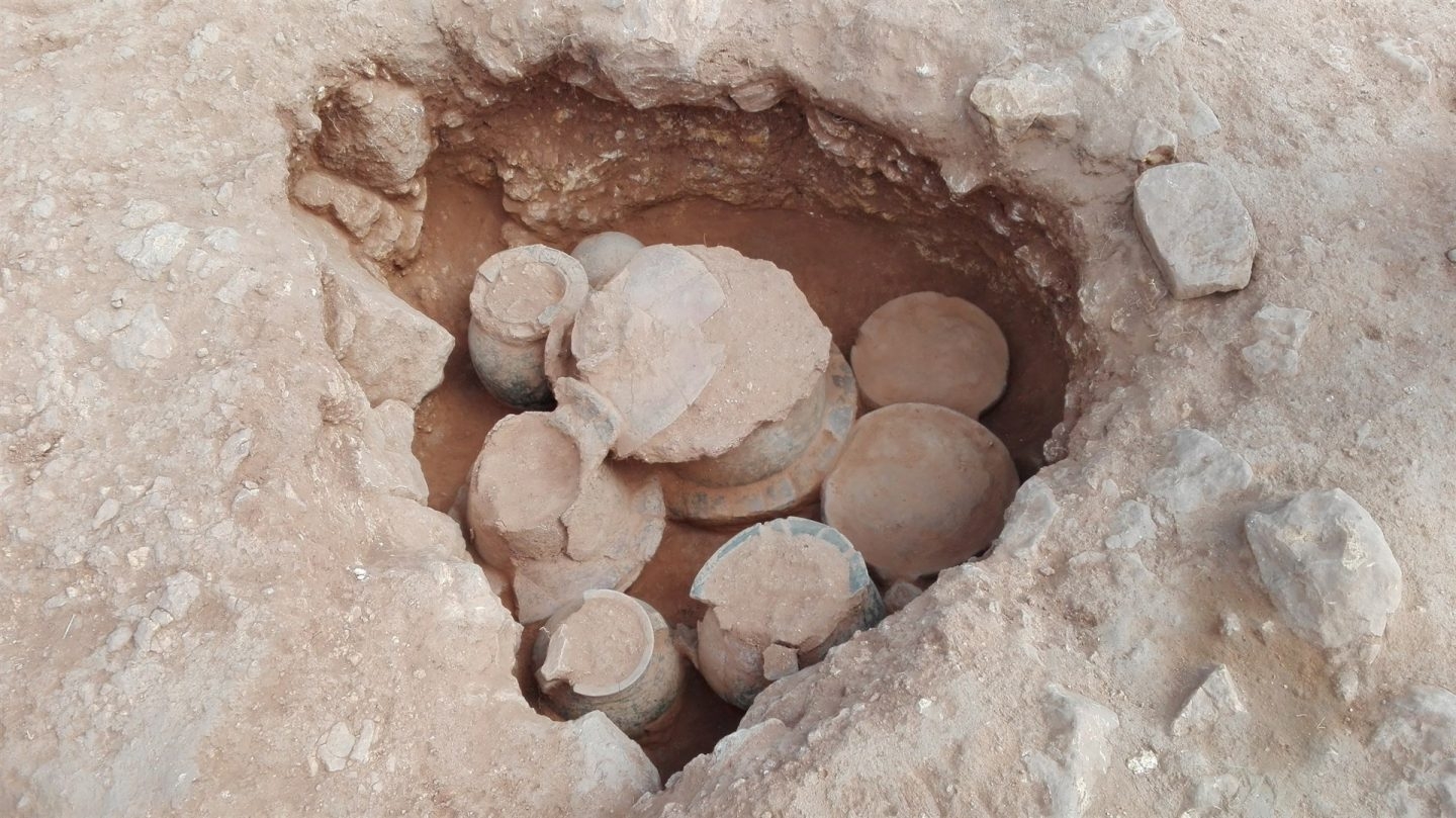 Las urnas funerarias encontradas en Girona.