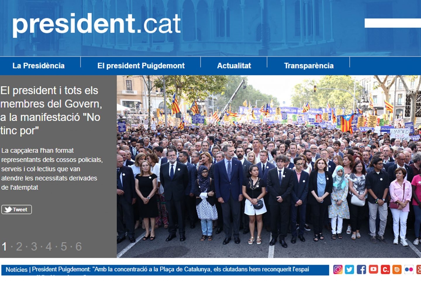 Puigdemont reabre su web como "president" en el exilio desde un dominio europeo