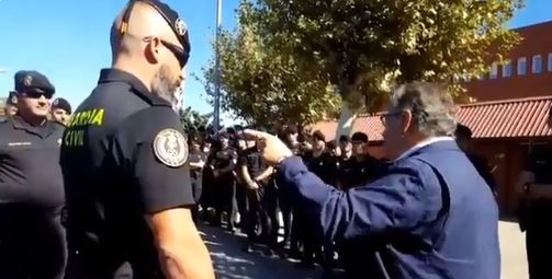 Juan Ignacio Zoido, durante su homenaje a un guardia civil.