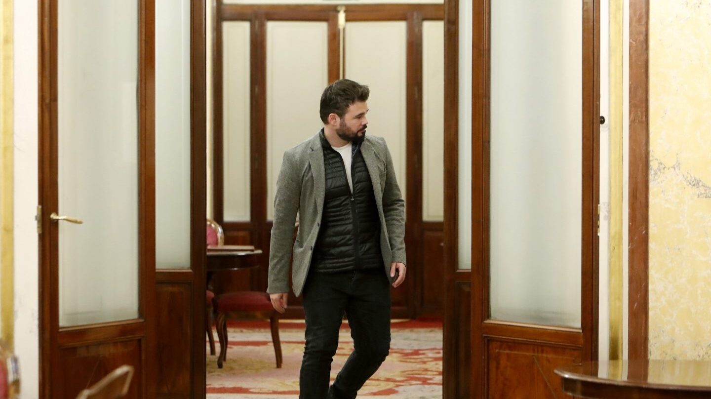 Rufián se dirige a la sesión de control al Gobierno de este miércoles