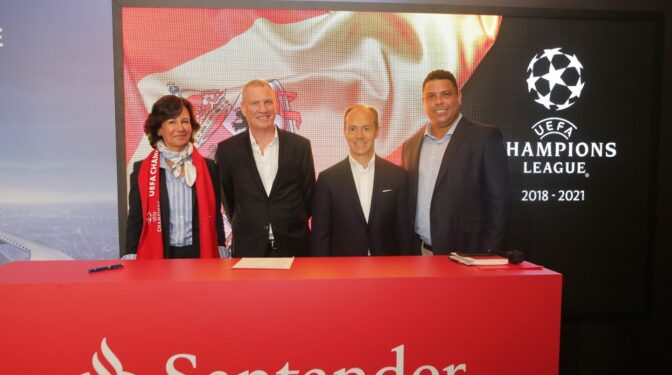 Santander patrocinará la Champions League las próximas tres temporadas
