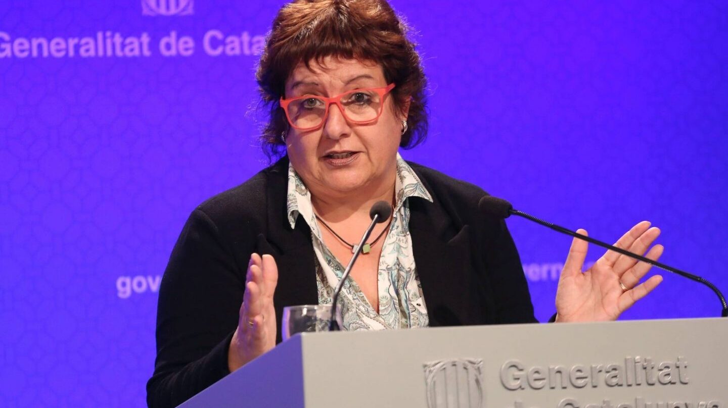 Dolors Bassa, en un acto como consejera de Trabajo de la Generalitat.