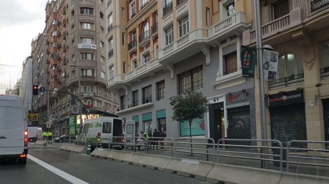 Imagen de la Gran Vía peatonal, el pasado martes 28 .