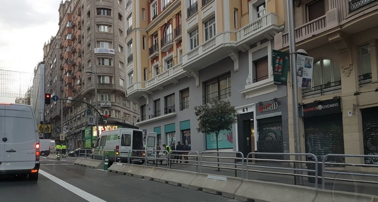 Imagen de la Gran Vía peatonal, el pasado martes 28 .