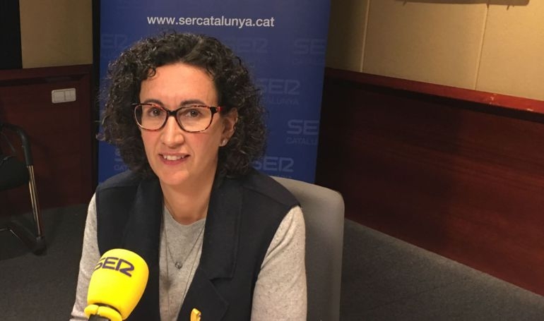 Marta Rovira, en los estudios de la Cadena Ser.