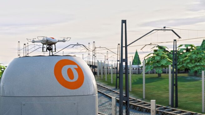Drones para vigilar las vías del tren