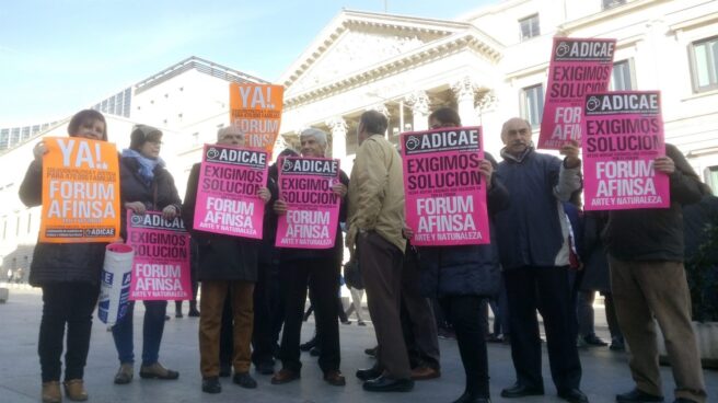 Protesta de los afectados por la estafa de Afinsa.