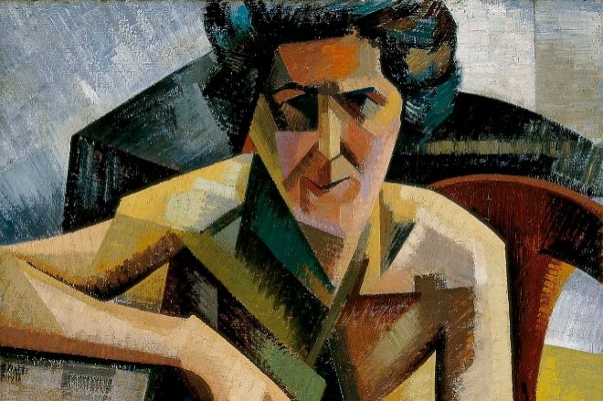 Una de las obras de Auguste Herbin de la muestra.