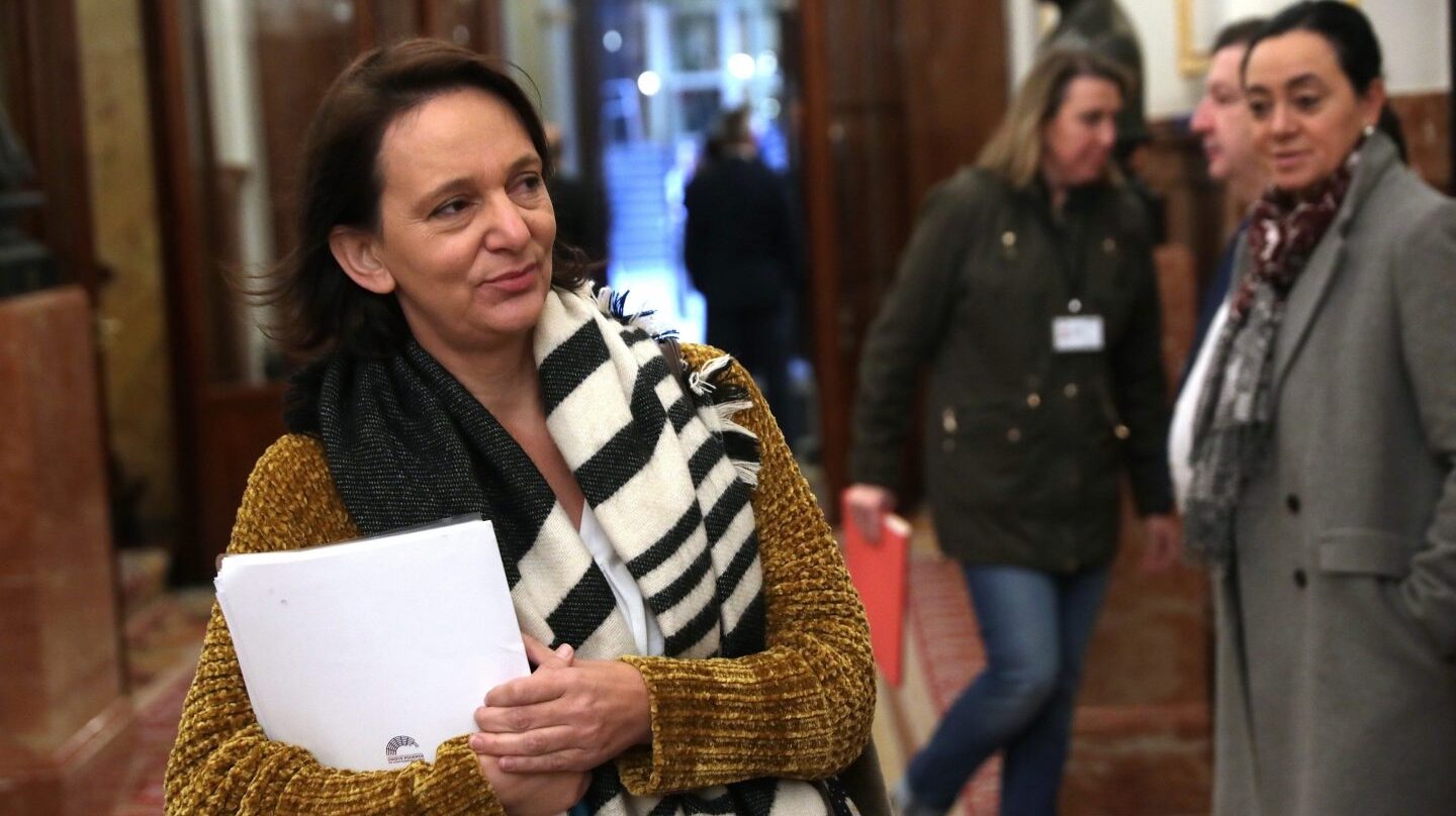 Carolina Bescansa, este jueves en el Congreso de los Diputados.