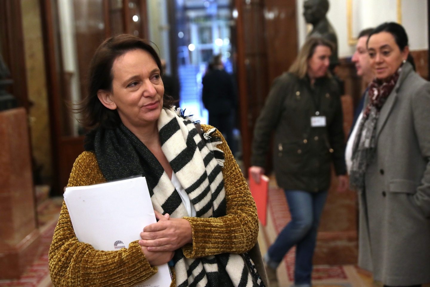 Carolina Bescansa, este jueves en el Congreso de los Diputados.