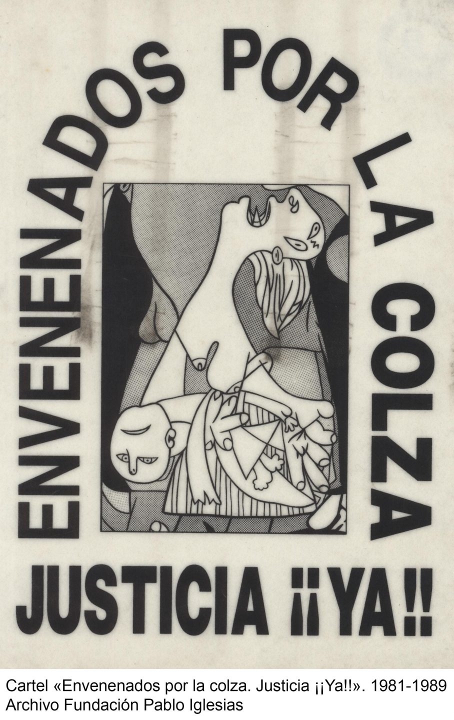 Cartel 'Envenenados por la colza'. Fundación Pablo Iglesias.