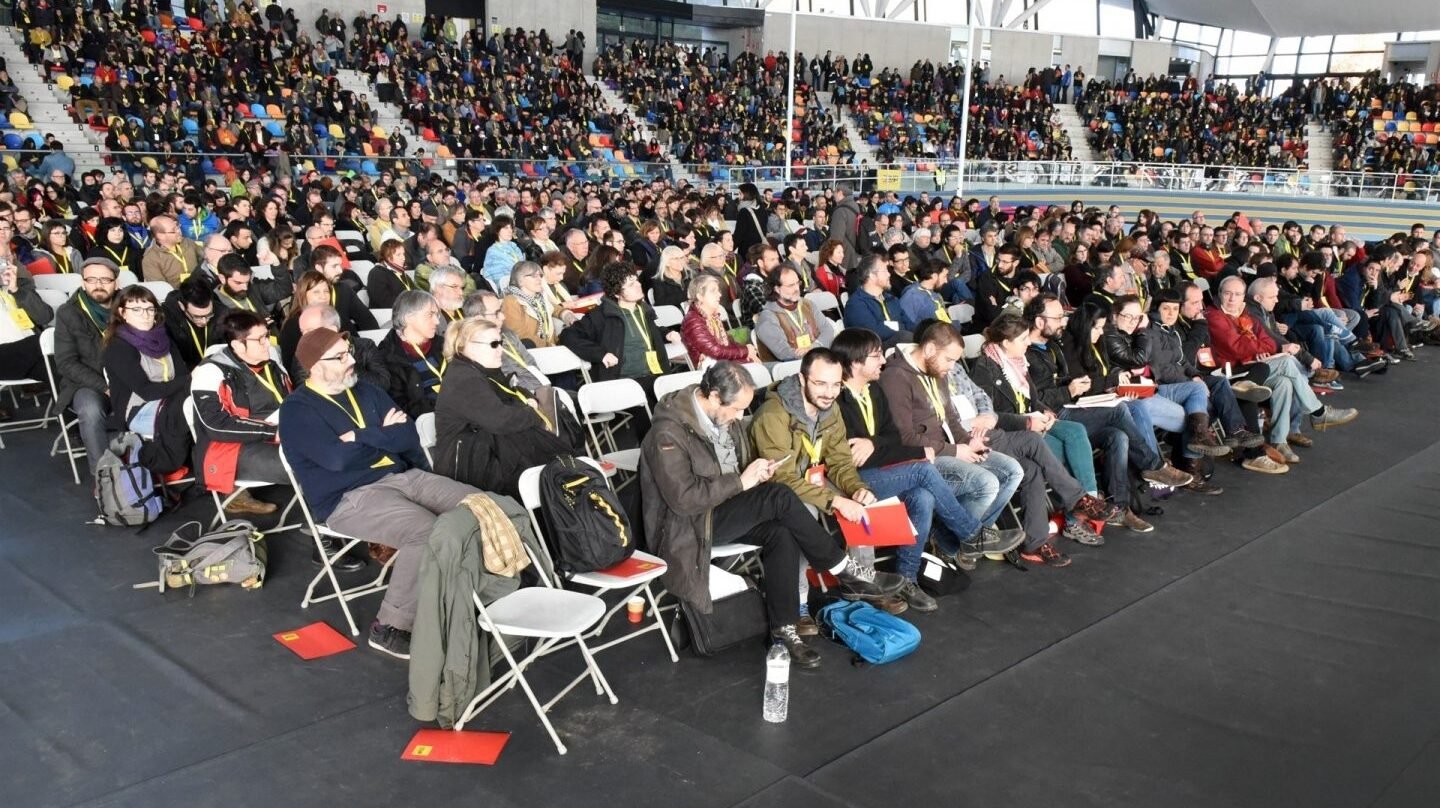Imagen de una asamblea de la CUP.