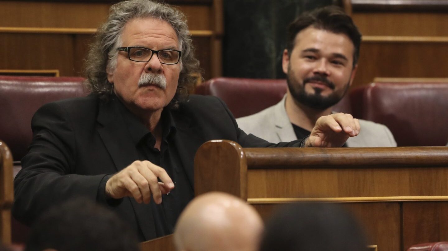 Tardá y Rufián (ERC) durante una sesión parlamentaria