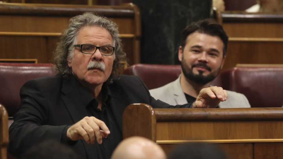 Tardá y Rufián (ERC) durante una sesión parlamentaria