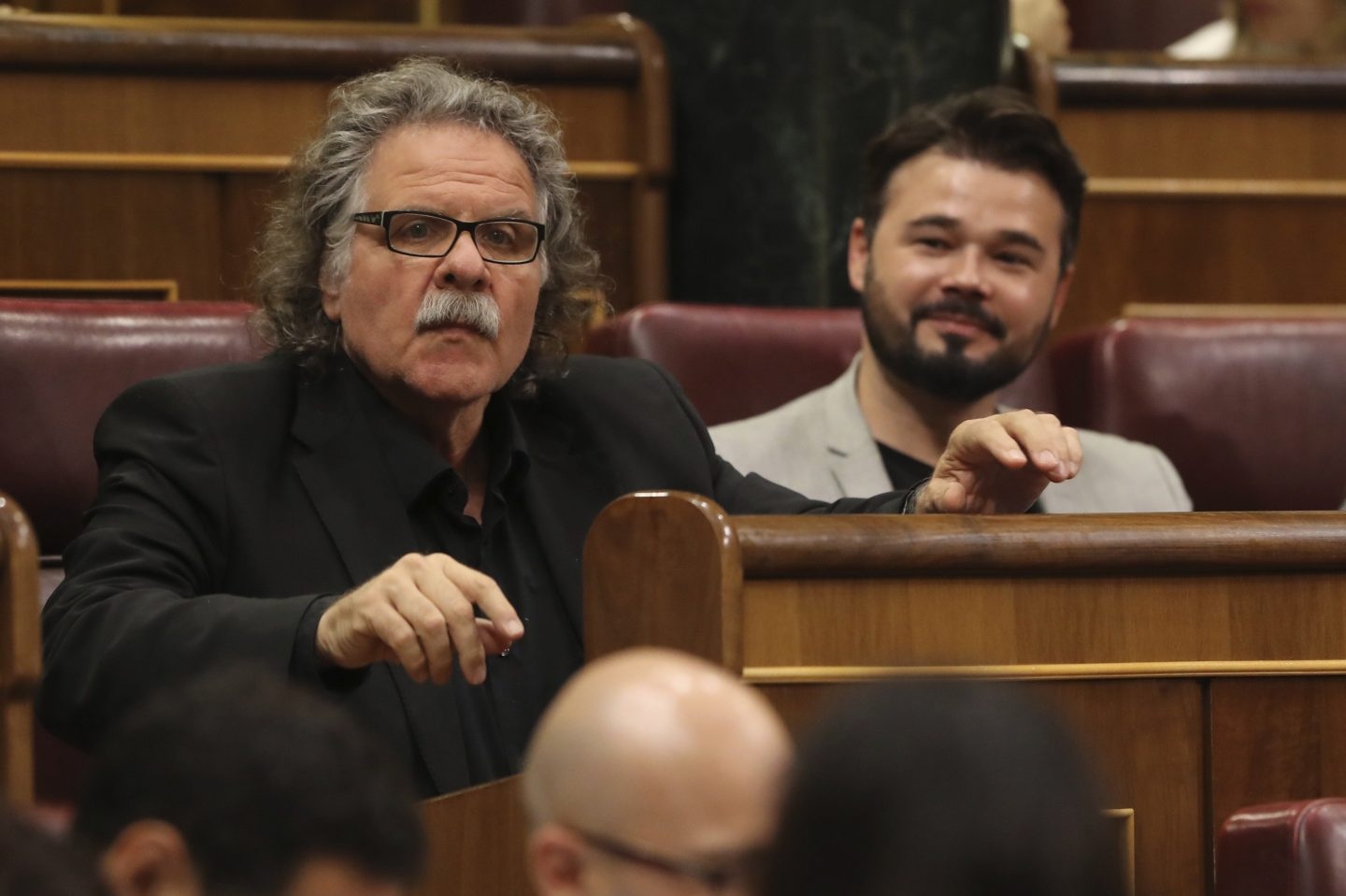 Tardá y Rufián (ERC) durante una sesión parlamentaria