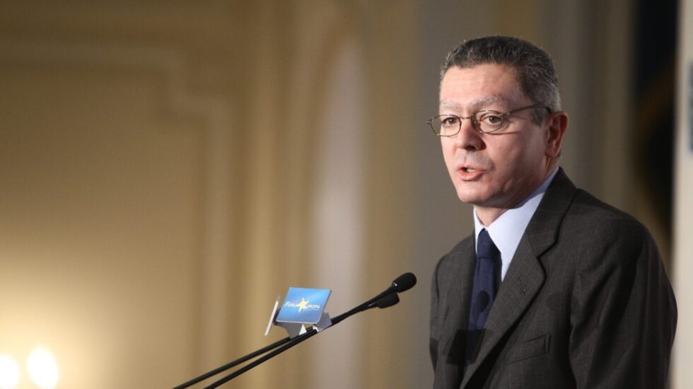 Alberto Ruiz-Gallardón, en una conferencia en Madrid.