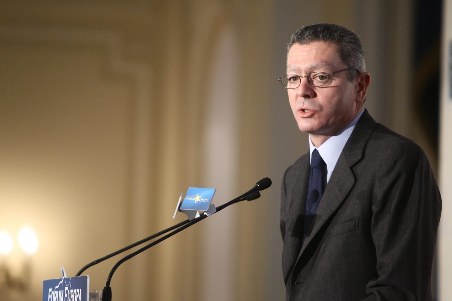 Alberto Ruiz-Gallardón, en una conferencia en Madrid.