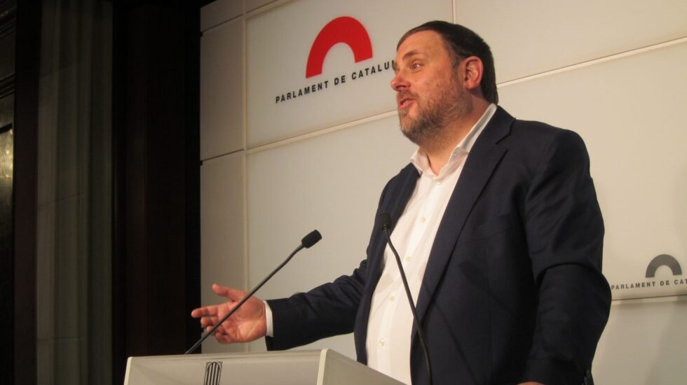 Oriol Junqueras, en un acto durante su etapa como vicepresidente de la Generalitat.