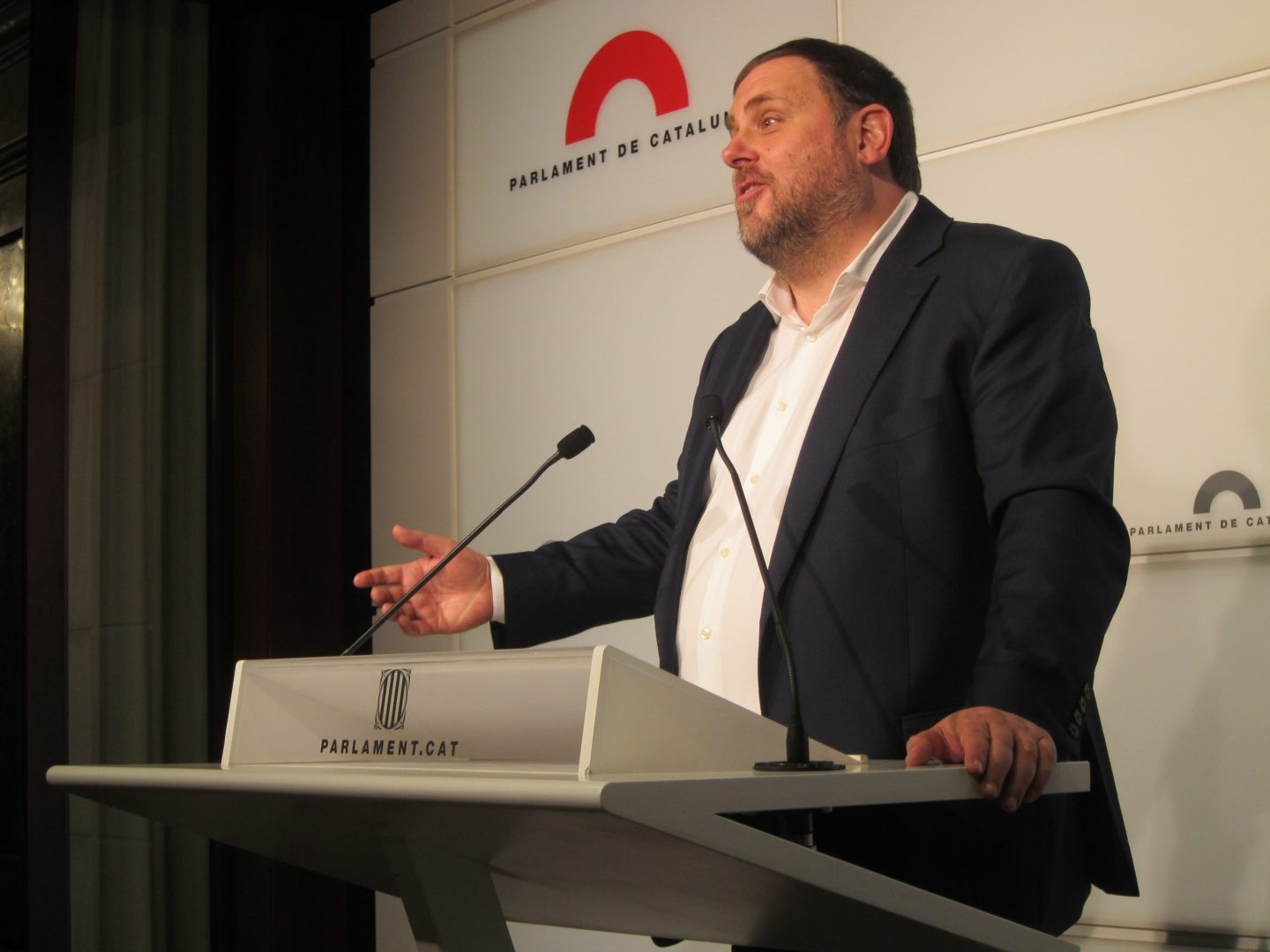 Oriol Junqueras, en un acto durante su etapa como vicepresidente de la Generalitat.