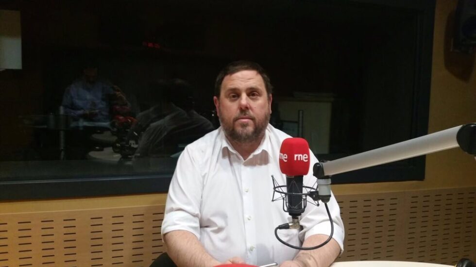 Oriol Junqueras, durante una intervención en Radio Nacional de España en el año 2016.
