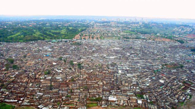 Gueto de kibera en Nairobi.