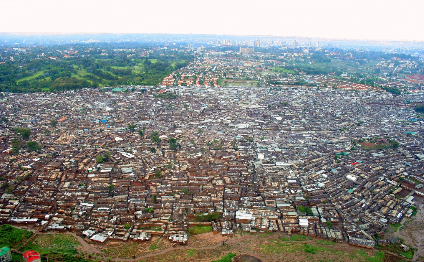 Gueto de kibera en Nairobi.