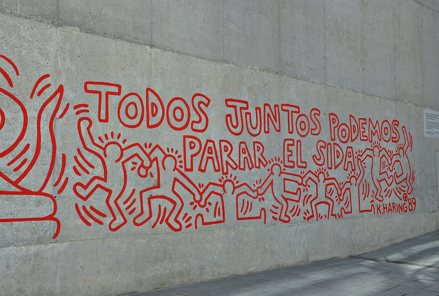 Mural contra el sida en Barcelona