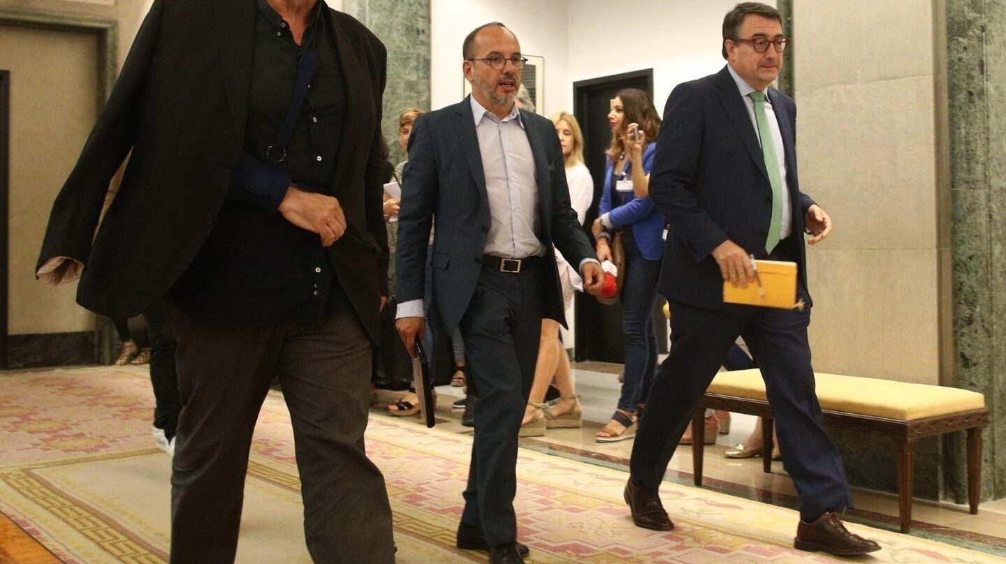 Joan Tardá, Carles Campuzano y Aitor Esteban.