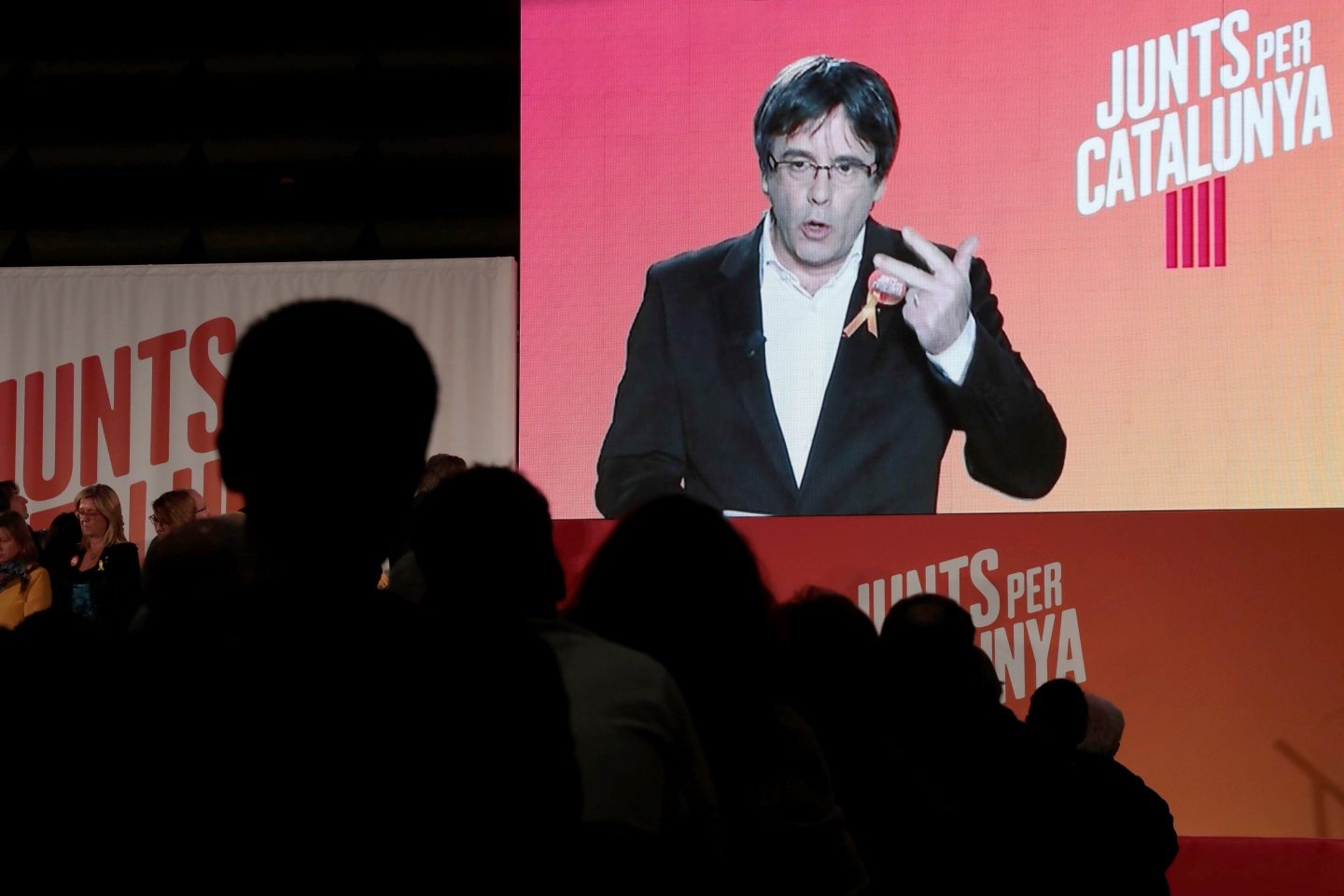 Puigdemont, en el arranque de campaña de Junts per Catalunya.