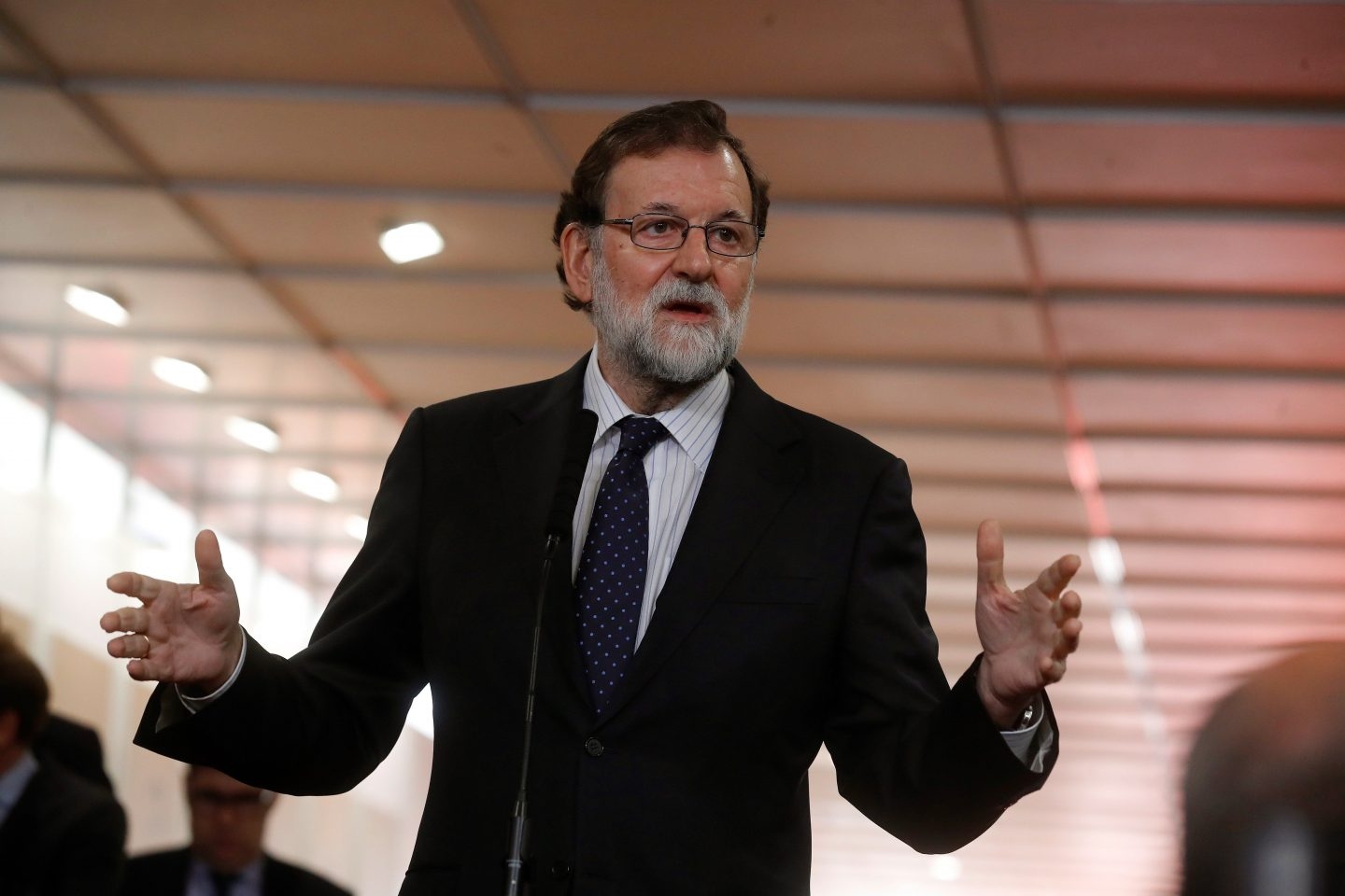 Mariano Rajoy, a su llegada al Congreso