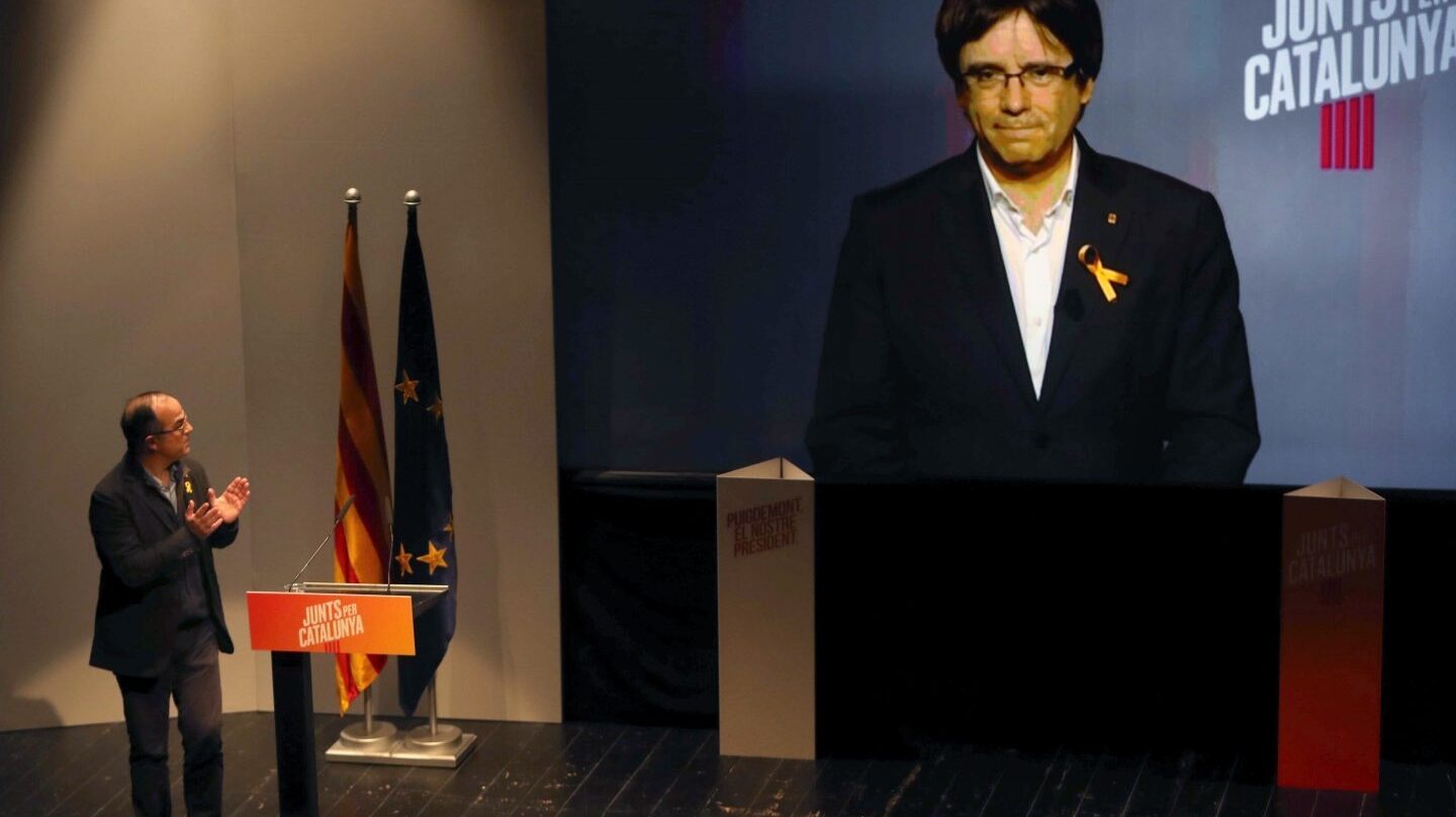 Puigdemont participa en un mitin este martes en "plasma"