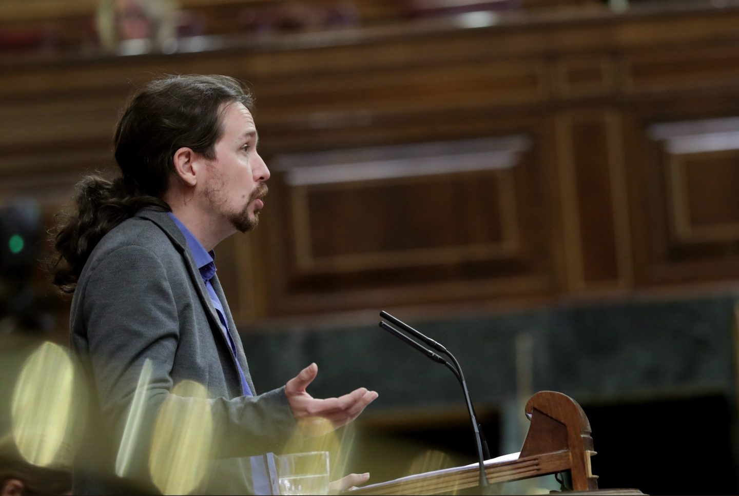 Pablo Iglesias ha defendido en el Congreso la proposición de ley para flexibilizar la regla de gasto de Montoro.