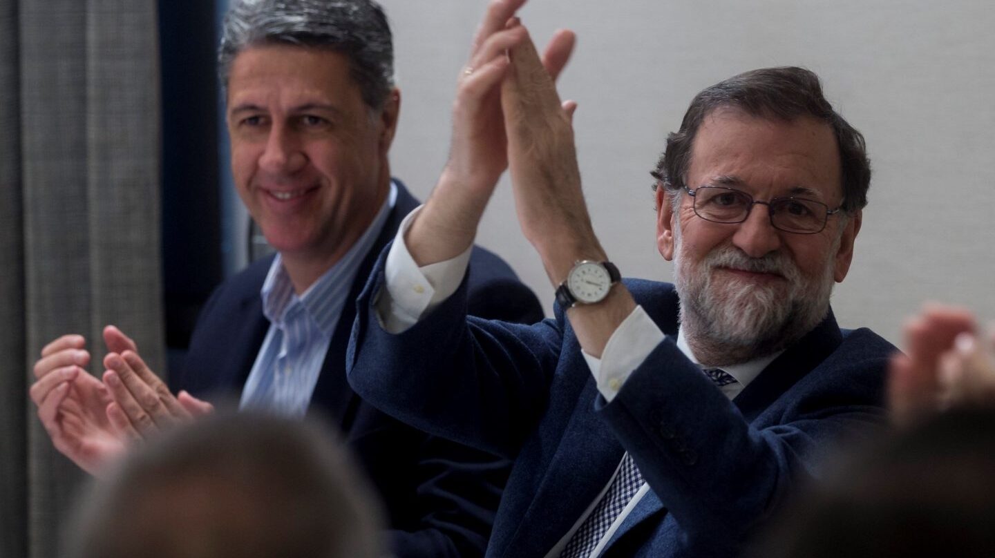 Rajoy junto a Albiol en el último día de campaña
