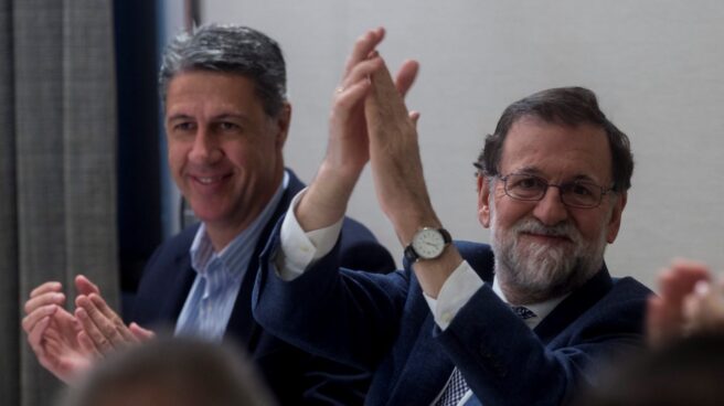 Rajoy junto a Albiol en el último día de campaña