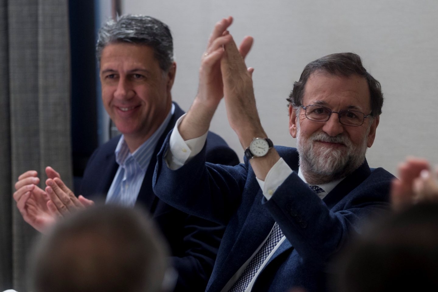 Rajoy junto a Albiol en el último día de campaña
