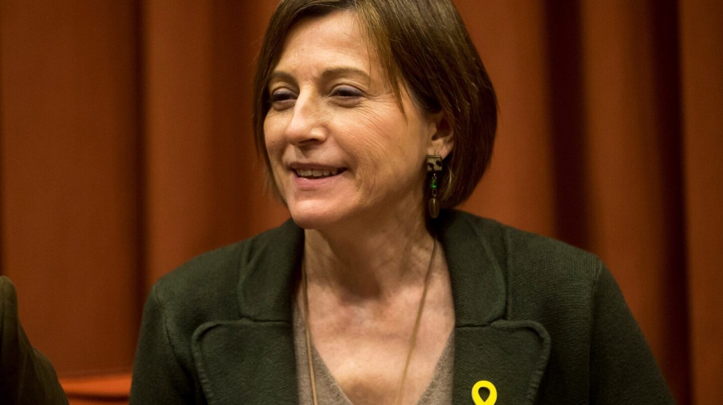 Carme Forcadell, en el Parlament.