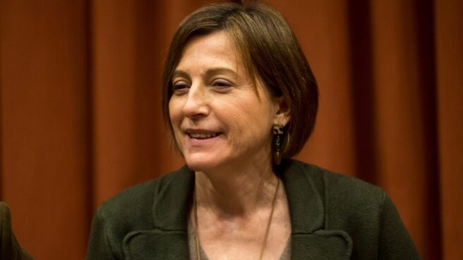 Carme Forcadell, en el Parlament.