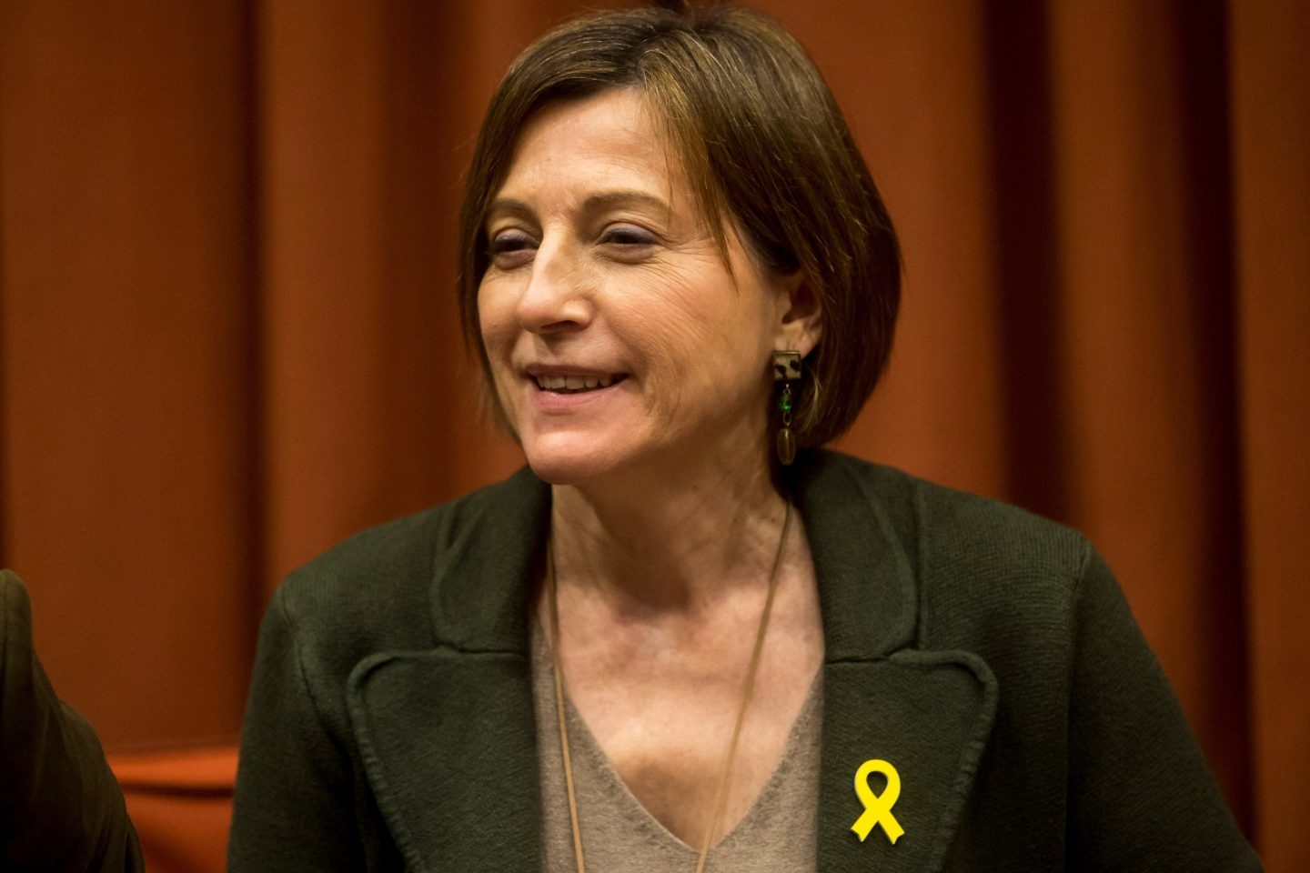 Carme Forcadell, en el Parlament.