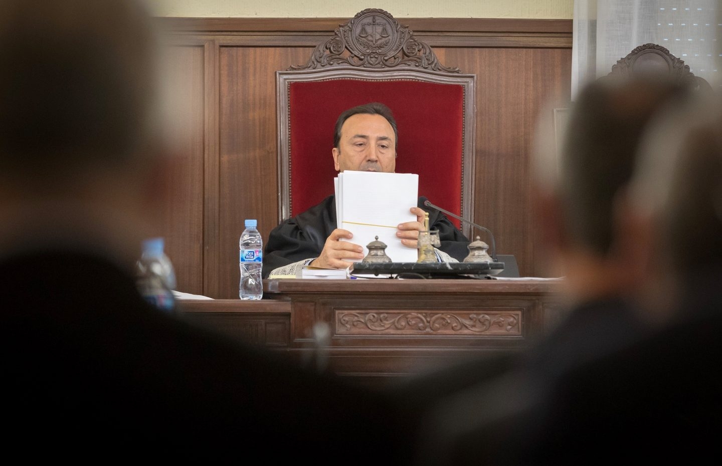 El presidente del tribunal que juzgó el 'caso ERE', Juan Antonio Calle, en una de las sesiones.