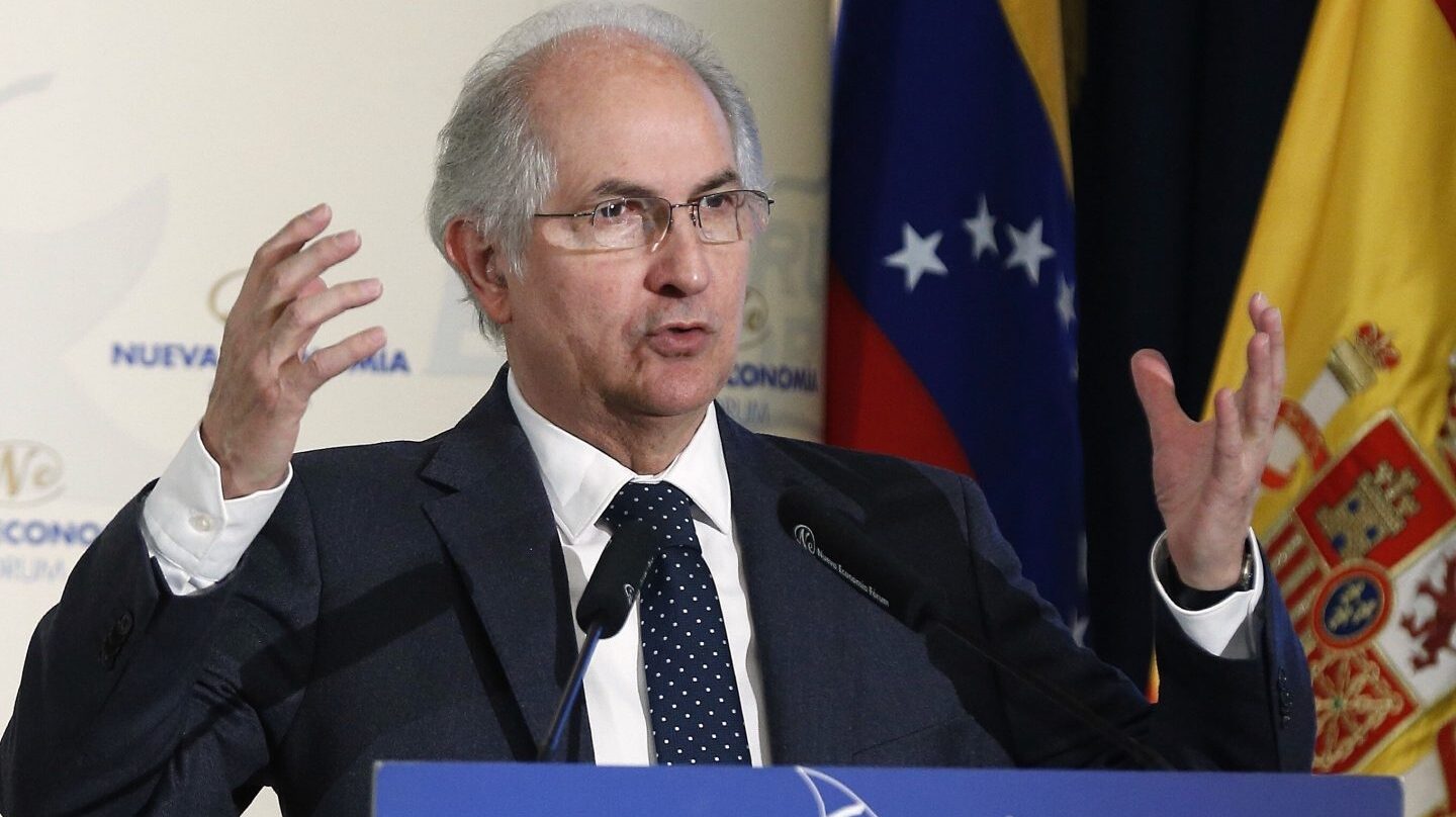 El alcalde de Caracas, Antonio Ledezma, en su intervención en Madrid.