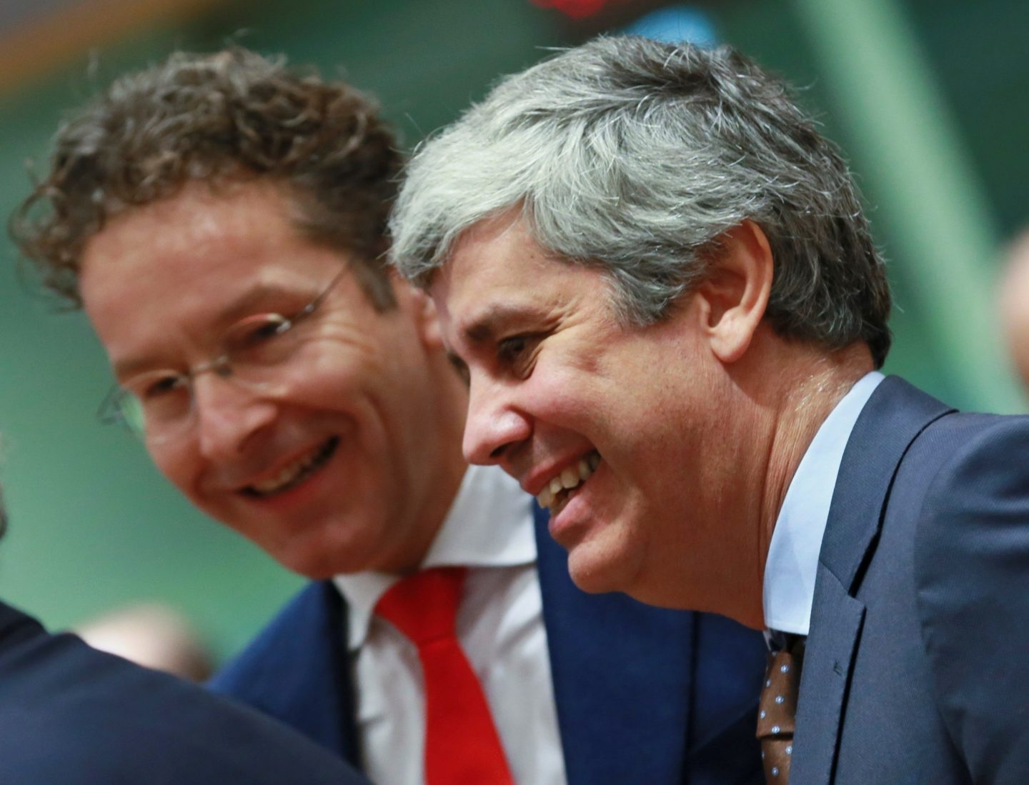 Jeroen Dijsselbloem junto Mário Centeno.